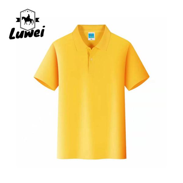 Printing Embroidered Cotton Polo T Shirts Business Office Stretch Workwear