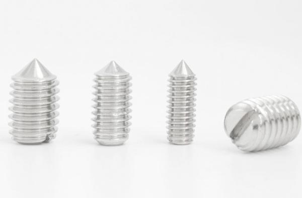 DIN553 Stainless Steel Cone-Point Slotted Drive Set Screws  Slotted Cone-Point Headless Screws