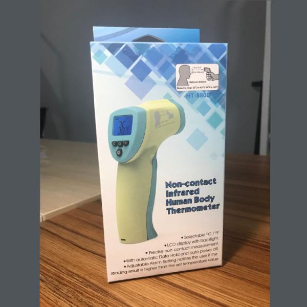 Non Contact Infrared Forehead Thermometer With Triple Color LED Backlight Display