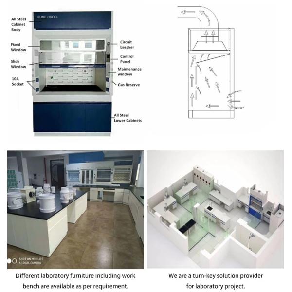 Contemporary Function Lab Fume Hood for Chemical Laboratory Ducted Bench Top Exhaust