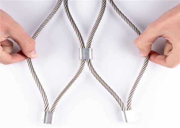 60mm*60mm Hole Size 3.0mm Wire Diameter Stainless Steel Rope Mesh For Safety Protection