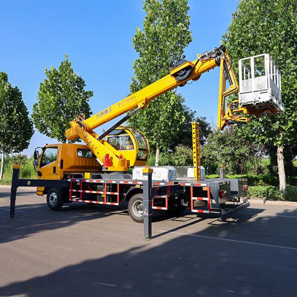 Nouvelle conception HKS28 28M homme camion élévateur seau télescopique camion à flèche
