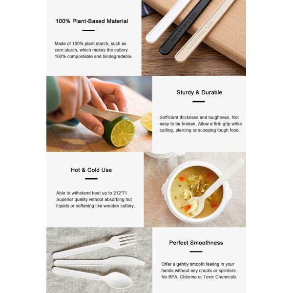 Biodegradable CPLA Knife Spoon And Fork For Lunch
