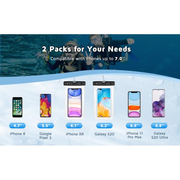 Waterproof Phone Pouch, Universal Waterproof Phone Case, Dry Bag Outdoor Beach Bag IPhone Holder Underwater Cellphone