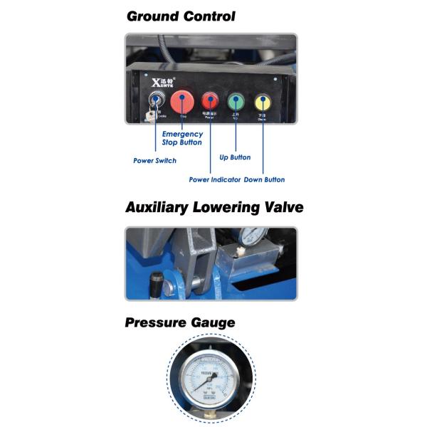 3Kw con la altura que alcanza el 12m del cargamento 450Kg motorizado Scissor la elevación
