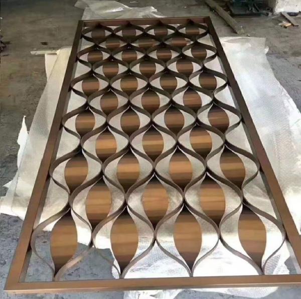 Hotel decorative luxury stainless steel sliding room divider