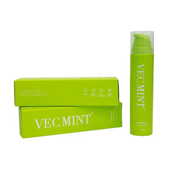 Green Tea Toothpaste VECMINT - Vegan 100% Natural Chemical-Free Oral Care (50mL)