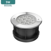 O diodo emissor de luz IK10 de aço inoxidável moeu 9W claro 240V IP68 SS316L impermeável