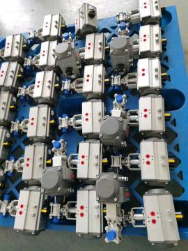 0~90 Degree Double Acting Pneumatic Rotary Actuator Rack And Pinion Rotary Actuator AT32-400