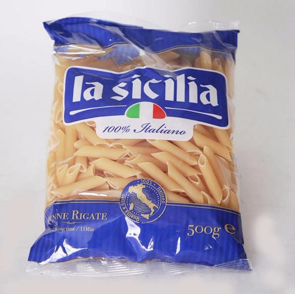 Custom printing clear plastic flour macaroni pasta spaghetti packaging bag