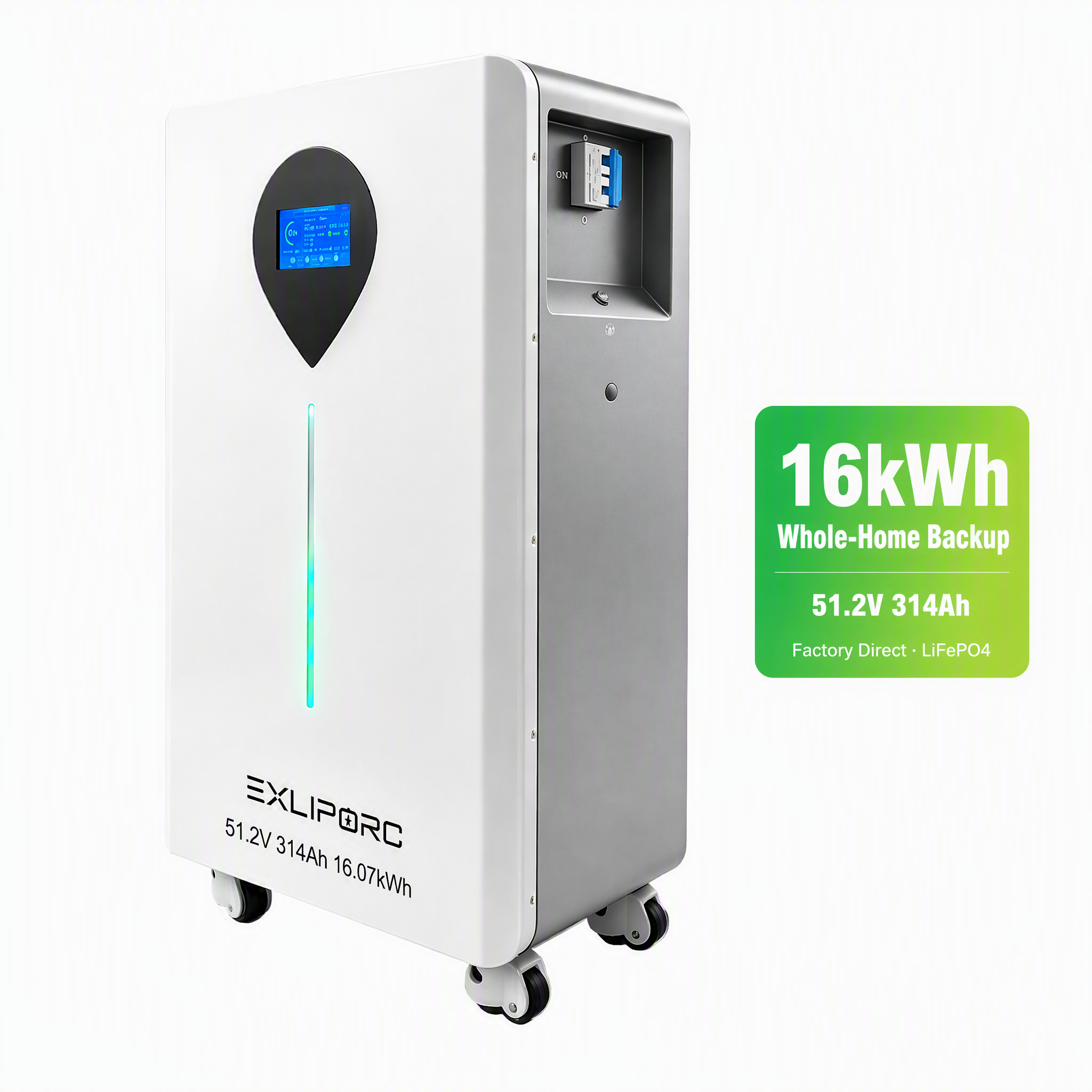 16kWh LFP Battery Cabinet Parallel to 160kWh Compatible with Deye Growatt Victron Inverters