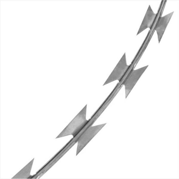 Hot-Dip Galvanized Blade Accordion Wire Mesh Security Fence for Chemical Composition