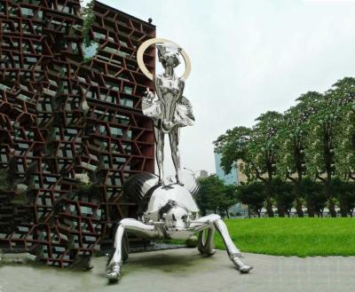 O jardim alto Ornaments estátuas 6 de aço inoxidável da altura do medidor lustrados