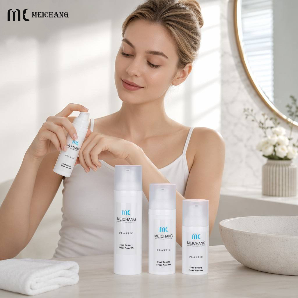 30ml 50ml 75ml Refillable PP Airless Lotion Pump Bottle for Eye Cream and Skincare Packaging(MC-228)