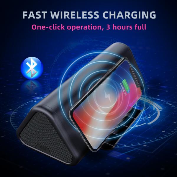 Fashion Trend Portable AUX 10W Dual Speaker Stereo Sound Wireless Rechargeable Bluetooth Speaker for Outdoor Playing Music