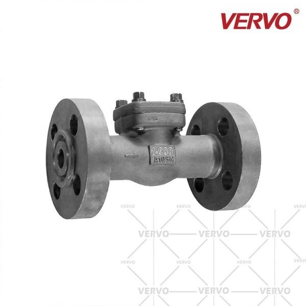A polegada de alta pressão Dn25 900lb Rf da aleta 1 da válvula de verificação do óleo da válvula de verificação flangeou válvula de verificação de aço forjada vertical do balanço