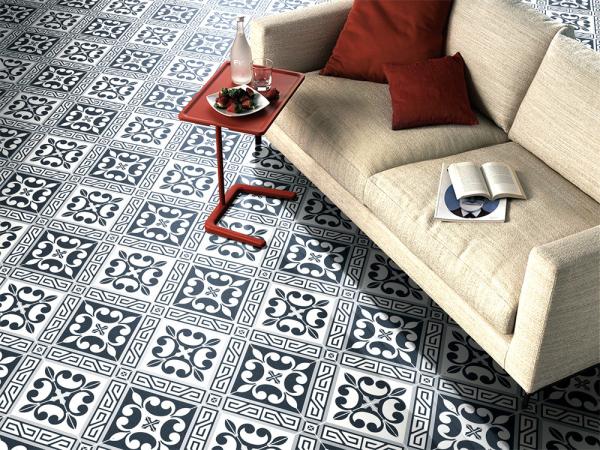 20x20cm Black Gray Ceramic Rustic Tile for Bathroom Kitchen