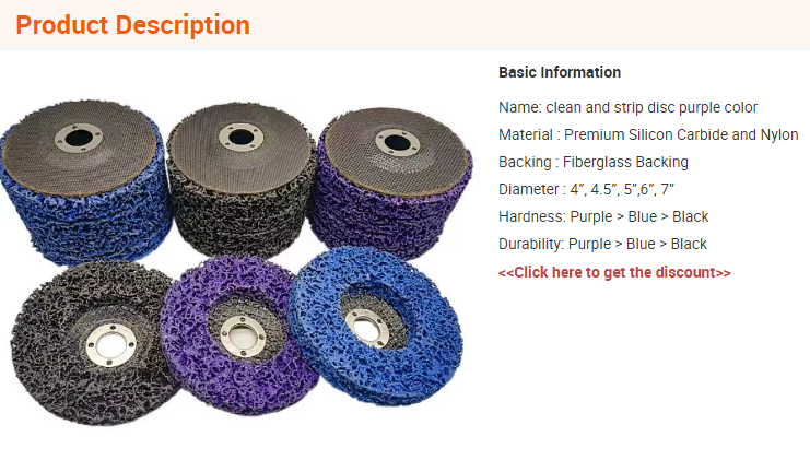 Coral Poly Stripping Abrasive Flap Disc For Rust Removing 115mm