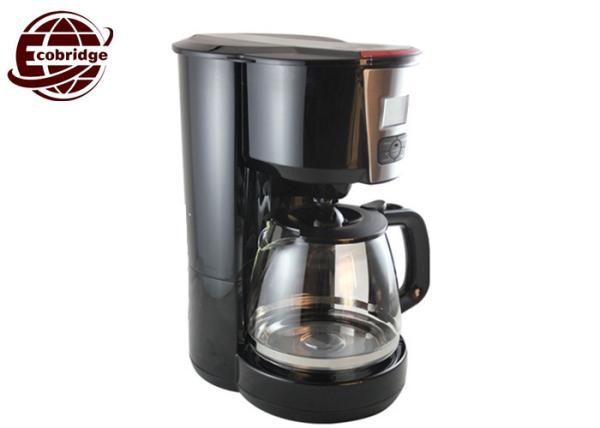 Black 1.25L Coffee Maker For Home Customer Gift PP Aluminum Glass 50-60Hz