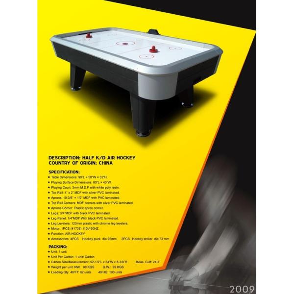 White Ice Air Hockey Table , Wood MDF 7FT Air Hockey Table With High Velocity Motor
