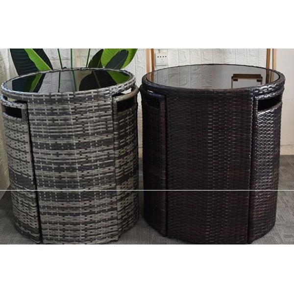 Patio Rattan Dining Table Set  Luxury Garden Restaurant Chair Furniture