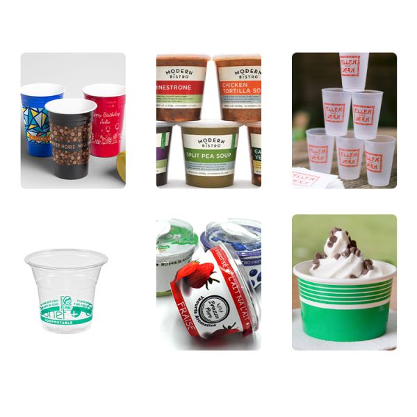 Tapered Semi Automatic Labeling Machine Coffee Juice Snack Cup Applicator Custom