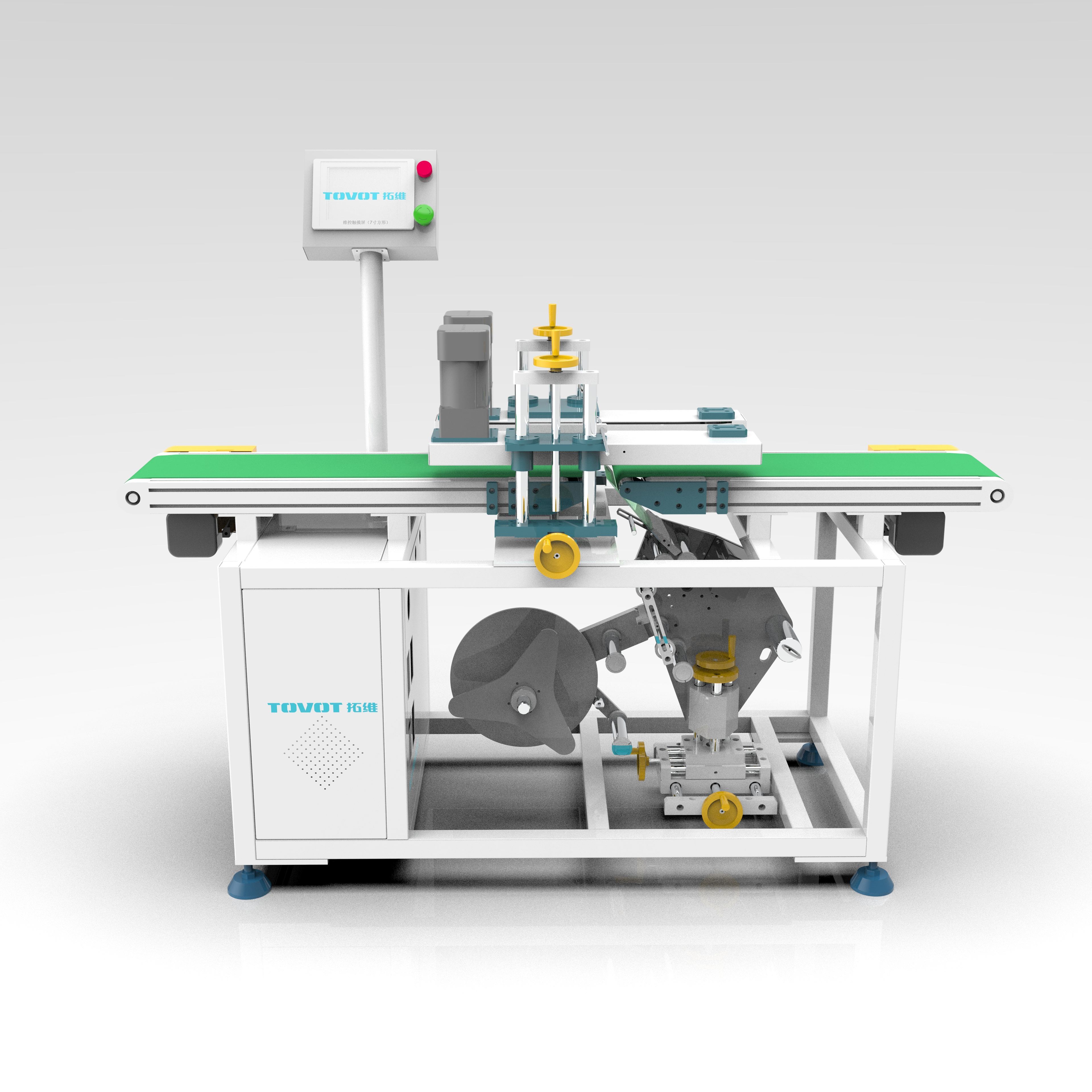 Automatic Corner Wrap Around Labeling Machine High Speed Carton Edge Label Applicator