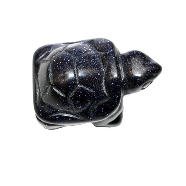 Client's Requirement Mysterious Blue Carved Turtle Mini Figurine for Holiday Home Decoration