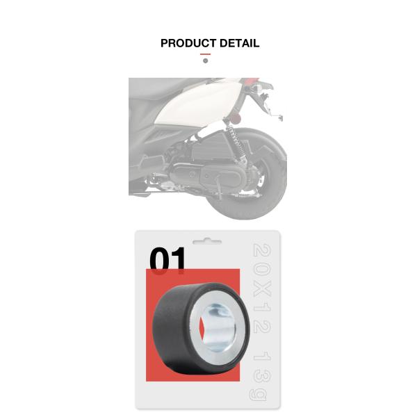 20x12 Black CVT Scooter Parts Variator Pulley Roller Weights for Upgrade Racing Motorcycle