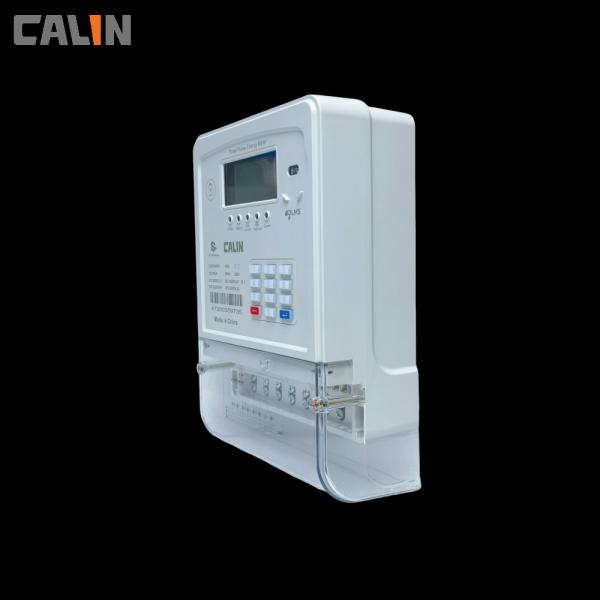 Optical RS485 3 Phase Electric Meter 10mm Cable STS Prepayment Meter Keypad Based