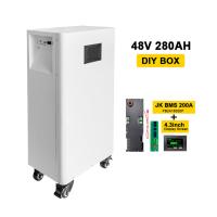 Nuevo kit de batería de bricolaje 48V 15KWH caja incorporada en JK 200A Smart BMS PB2A16S20P soporte OEM