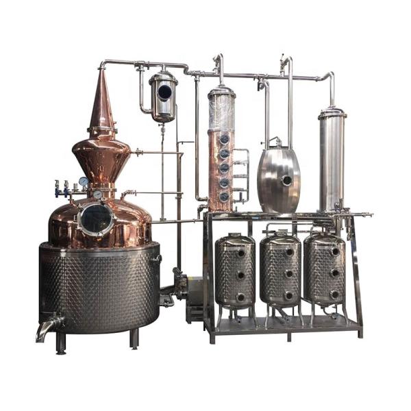 1.5kw Red Copper Vodka And Whisky Alcohol Distillation Brewery Equipment For Products