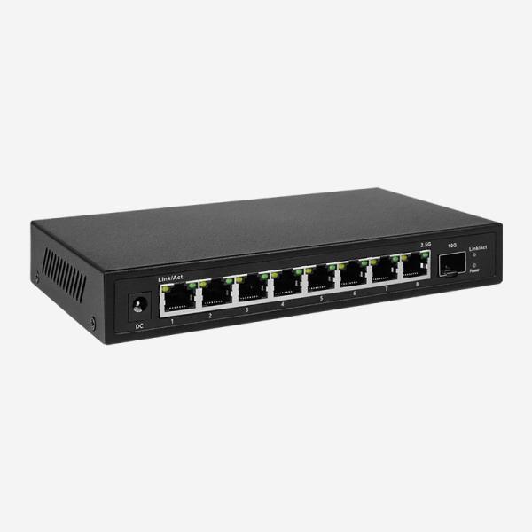 9KB Jumbo Frame, 8 2.5Gb RJ45 2.5 Gb Poe Switch com 1 10Gb SFP+ Slot
