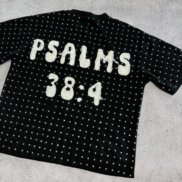 Custom Streetwear Rhinestone Cropped T Shirt Distressed Embroidery Patched For Men