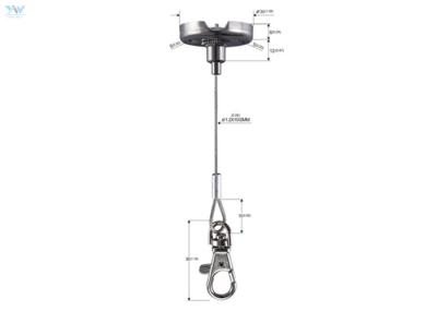 Adjustable Height Wire Suspension Hanging Kit Flexible For 400 X 400 LED Panels
