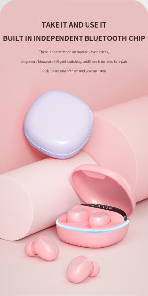 Mini Stereo True Wireless Earphones for Gaming and Phone Calls Working Time 4-6 Hours Chipset AB