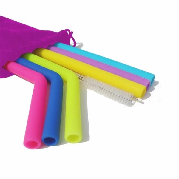 FDA aprovou palhas de dobramento longas do silicone de 25cm