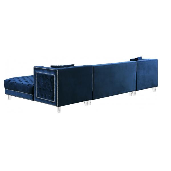 Durable Breathable Velvet Modular Sofa , Anti Scratch Sofa Bed With Chaise