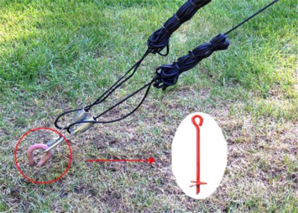 Outdoor 8 Inch Folding Ring Spiral Ground Anchor Tent Stakes Heavy Duty