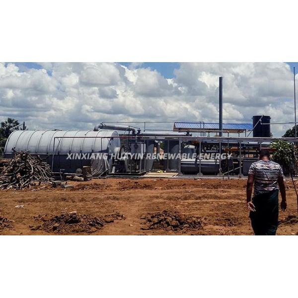 2 Ton Waste Tyre To Oil Pyrolysis Plant Carbon Black Gas