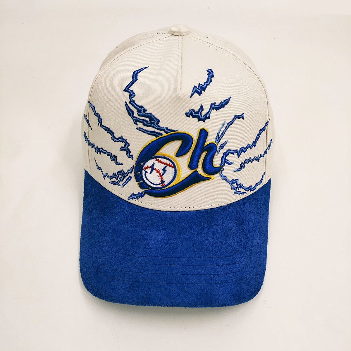 Team Baseball Cap 5 panel Mid Profile Viewer In Suede Interior Stitch Cotton Snapback Silk Fabric Covers Embroidery