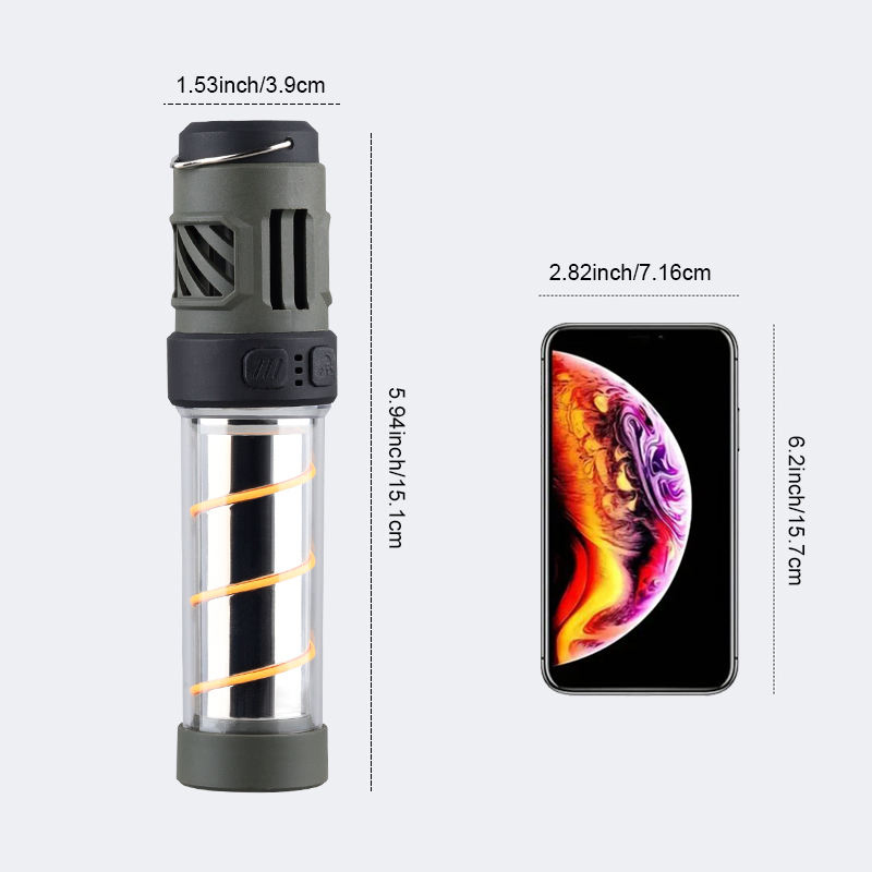 Portable Mosquito Repellent Camping Light with 15000 Hours Lifespan LED Flashlight for Outdoor Tent