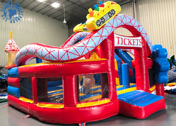 Взрослый раздувной дом комбинированное Funcity прыжка спортивной площадки отскакивает круглый скача дом прыжка Moonwalk полосы препятствий дома