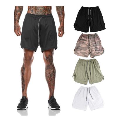 Homens feitos sob encomenda que correm o short de formação com esportes do Gym do halterofilismo do exercício do bolso