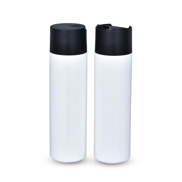 Modern Black White Leakproof Disc Cap Bottle 250ml Plastic Shower Gel Bottle