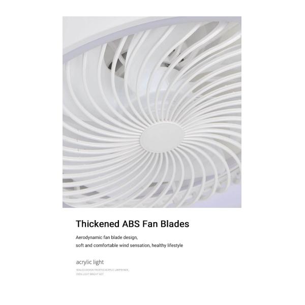 Iron Body 360 Degree Mesh Hood Ceiling Mounted LED Fan Light for Home Dining Room Bedroom