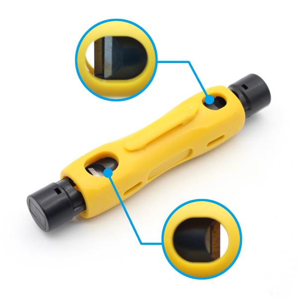 Triturador de cabo coaxial de duas lâminas de qualidade industrial com suporte OEM para RG59 RG6 RG7 RG11