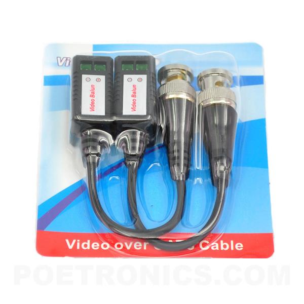PVB-BC03(300-350m) BNC Male to Screw Terminal Passive CCTV Video Balun transmitter