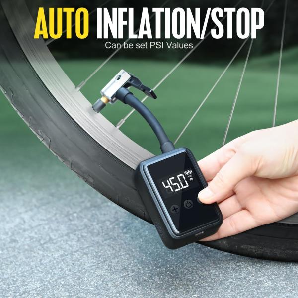 YANTU AM51 Portable Digital Mini Electric Bicycle Motorbike Air Pump for Tyre Pumping