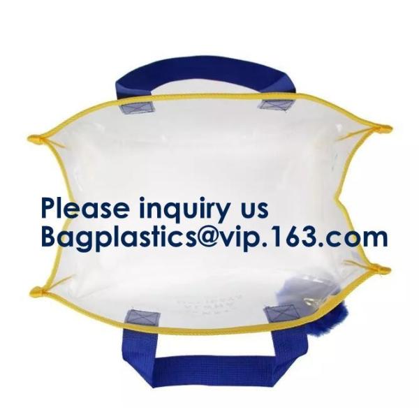 Women Summer Casual Tote Bag New High Quality Candy Color Hologram Bag Female Transparent Clear Beach Pvc Plastic Bag